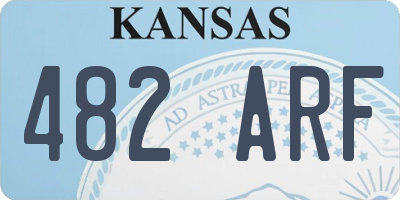 KS license plate 482ARF