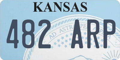 KS license plate 482ARP