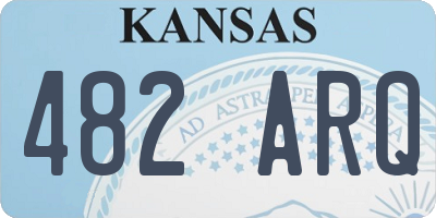 KS license plate 482ARQ