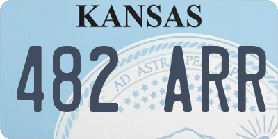 KS license plate 482ARR