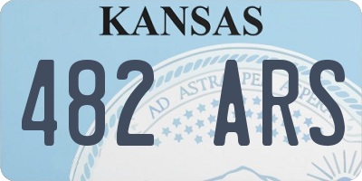 KS license plate 482ARS
