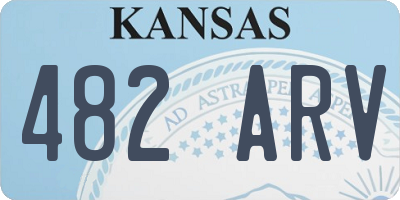 KS license plate 482ARV