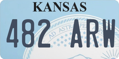 KS license plate 482ARW