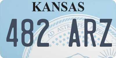 KS license plate 482ARZ