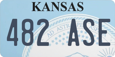KS license plate 482ASE