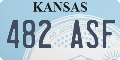 KS license plate 482ASF