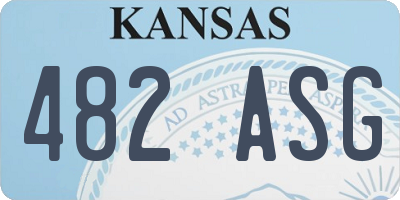 KS license plate 482ASG