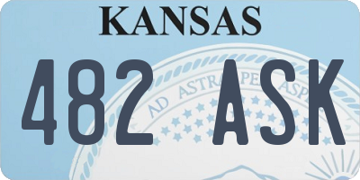 KS license plate 482ASK