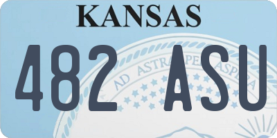 KS license plate 482ASU