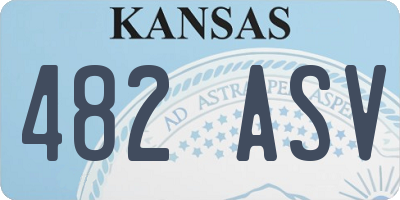 KS license plate 482ASV
