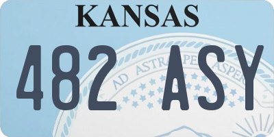 KS license plate 482ASY