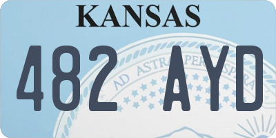 KS license plate 482AYD