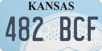 KS license plate 482BCF