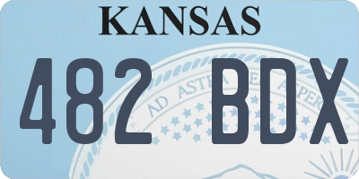 KS license plate 482BDX