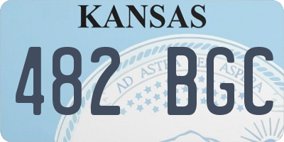KS license plate 482BGC