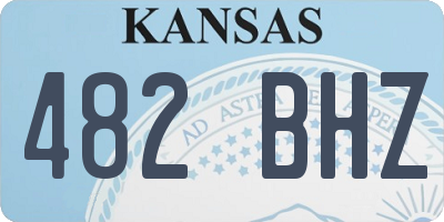 KS license plate 482BHZ