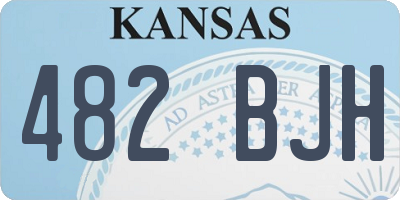 KS license plate 482BJH