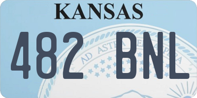 KS license plate 482BNL