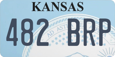 KS license plate 482BRP