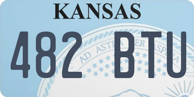 KS license plate 482BTU