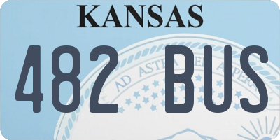 KS license plate 482BUS