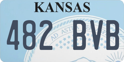 KS license plate 482BVB