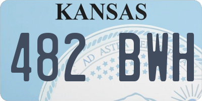 KS license plate 482BWH
