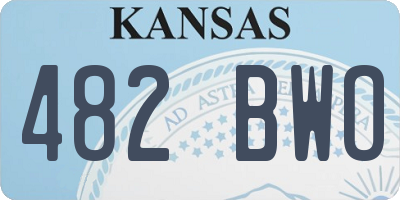 KS license plate 482BWO