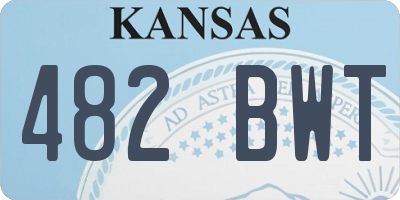 KS license plate 482BWT