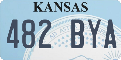 KS license plate 482BYA