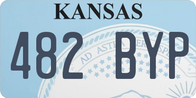 KS license plate 482BYP