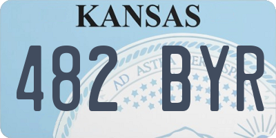 KS license plate 482BYR