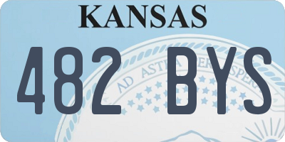 KS license plate 482BYS
