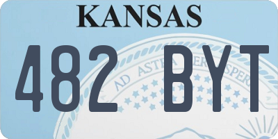 KS license plate 482BYT