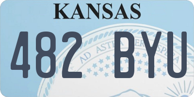 KS license plate 482BYU