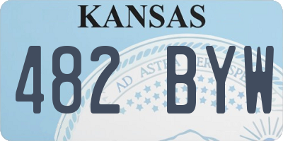 KS license plate 482BYW