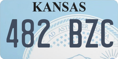 KS license plate 482BZC