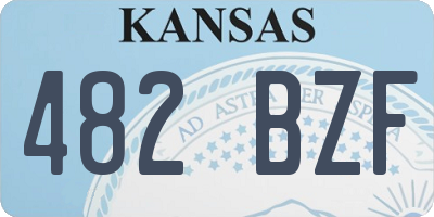 KS license plate 482BZF