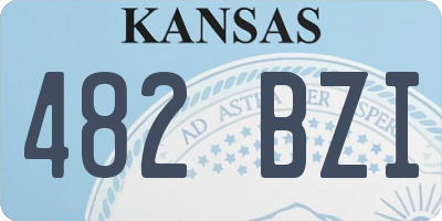 KS license plate 482BZI