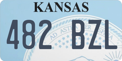 KS license plate 482BZL