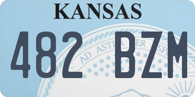 KS license plate 482BZM