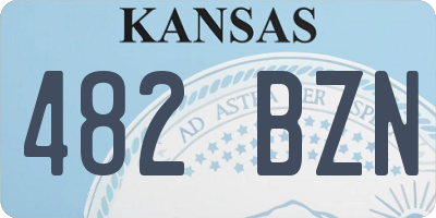 KS license plate 482BZN