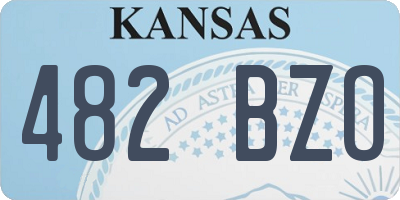KS license plate 482BZO