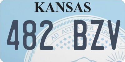 KS license plate 482BZV