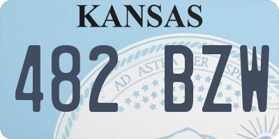 KS license plate 482BZW