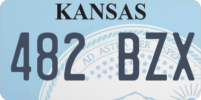 KS license plate 482BZX