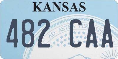 KS license plate 482CAA
