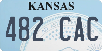 KS license plate 482CAC