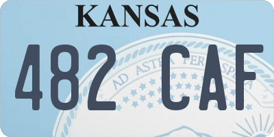 KS license plate 482CAF