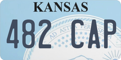 KS license plate 482CAP
